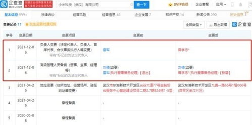 雷军卸任小米科技法人，预示业务重心调整或战略升级